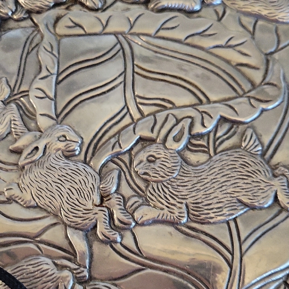 Arthur Court Silver Rabbit Motif Decorative Trivet - Picture 2 of 9